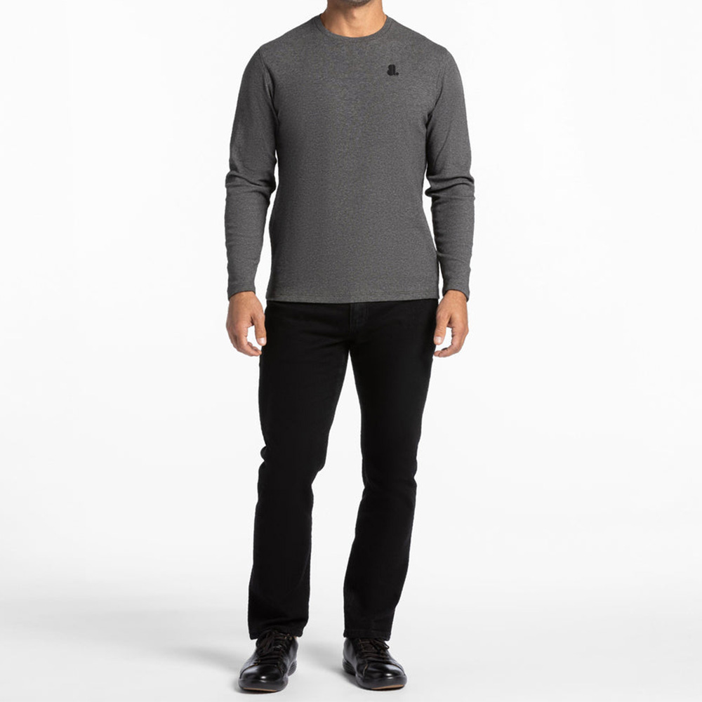 Men Round Neck Long Sleeve Tee