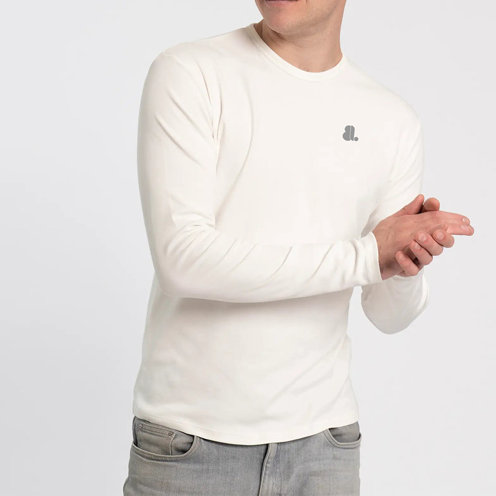 Men Round Neck Long Sleeve Tee